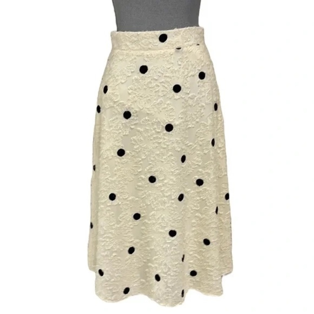 Fuzzy dots 3x aline midi skirt. Eli + Ari